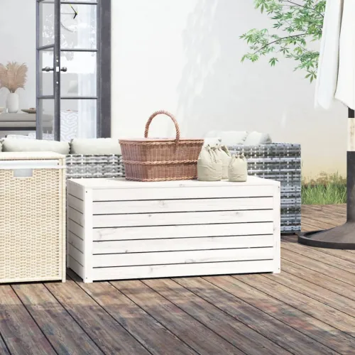 Vrtna kutija bijela 101 x 50,5 x 46,5 cm od masivne borovine - Bijela 101 x 50.5 x 46.5 cm Bijela 101 x 50.5 x 46.5 cm Cijena