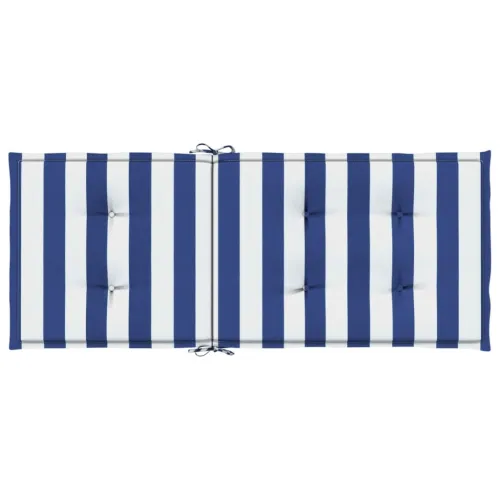 Jastuci za visoku stolicu 4 kom plavo-bijele pruge od tkanine - Plava i bijela 120 x 50 x 3 cm 4 Cijena