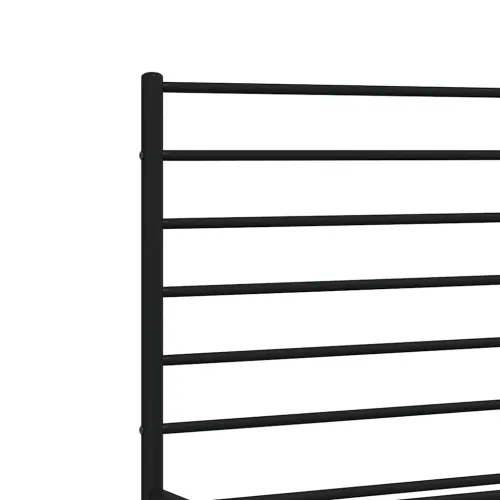 Metalni okvir za krevet s uzglavljem crni 120x200 cm - Crna 120 x 200 cm s uzglavljem Cijena