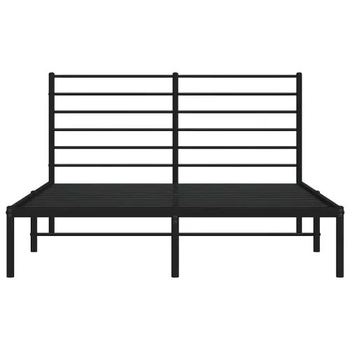 Metalni okvir za krevet s uzglavljem crni 120x200 cm - Crna 120 x 200 cm s uzglavljem Cijena