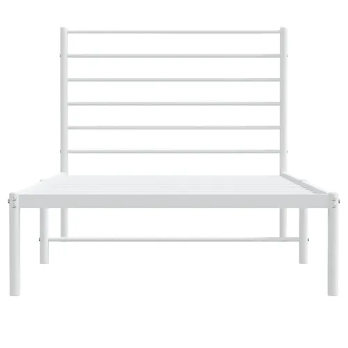 Metalni okvir za krevet s uzglavljem bijeli 90x200 cm - Bijela 90 x 200 cm s uzglavljem Cijena