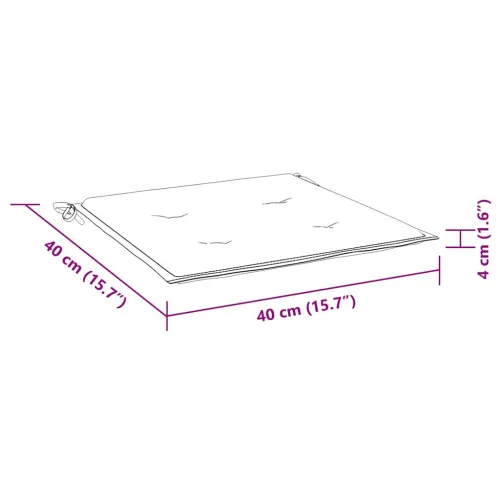 Jastuci za vrtne stolice 6 kom plavo-bijeli 40x40x3 cm tkanina - Plava i bijela 40 x 40 x 3 cm 6 Cijena