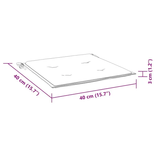 Jastuci za vrtne stolice 2 kom crni karirani 40x40x3 cm tkanina - Crno i bijelo 40 x 40 x 3 cm 2 Cijena