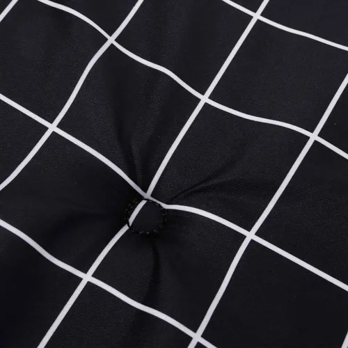 Jastuci za vrtne stolice 2 kom crni karirani 40x40x3 cm tkanina - Crno i bijelo 40 x 40 x 3 cm 2 Cijena