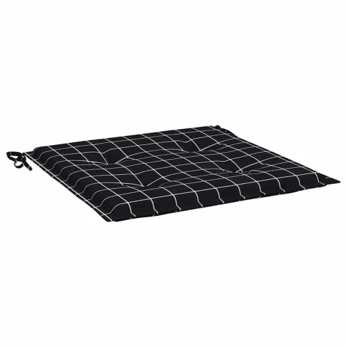 Jastuci za vrtne stolice 2 kom crni karirani 40x40x3 cm tkanina - Crno i bijelo 40 x 40 x 3 cm 2 Cijena