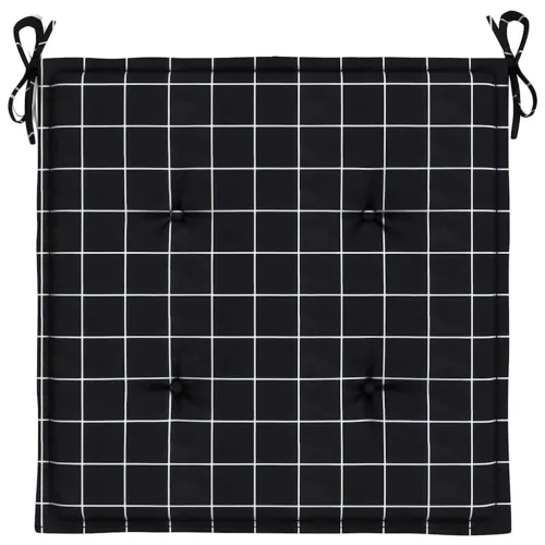 Jastuci za vrtnu stolicu 4 kom crni karirani 40x40x3 cm tkanina - Crno i bijelo 40 x 40 x 3 cm 4 Cijena