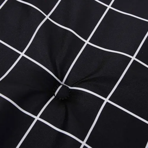Jastuci za vrtnu stolicu 4 kom crni karirani 40x40x3 cm tkanina - Crno i bijelo 40 x 40 x 3 cm 4 Cijena