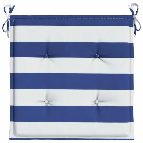 Jastuci za vrtne stolice 2 kom plavo-bijeli 50x50x3 cm tkanina - Plava i bijela 50 x 50 x 3 cm 2 Cijena