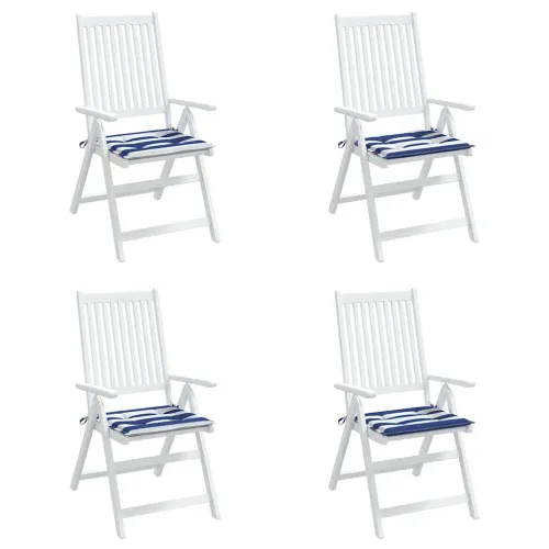 Jastuci za vrtne stolice 4 kom plavo-bijeli 50x50x3 cm tkanina - Plava i bijela 50 x 50 x 3 cm 4 Cijena