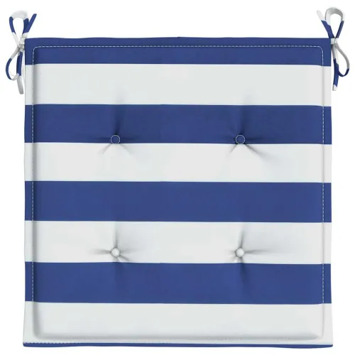 Jastuci za vrtne stolice 6 kom plavo-bijeli 50x50x3 cm tkanina - Plava i bijela 50 x 50 x 3 cm 6 Cijena