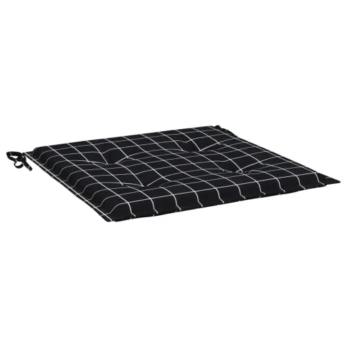 Jastuci za vrtne stolice 4 kom crni karirani 50x50x3 cm tkanina - Crno i bijelo 50 x 50 x 3 cm 4 Cijena