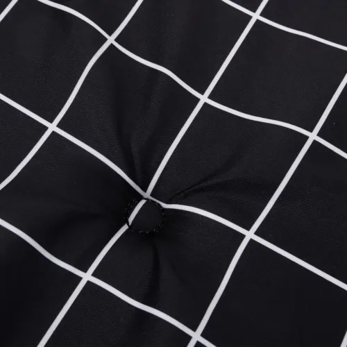 Jastuci za vrtne stolice 4 kom crni karirani 50x50x3 cm tkanina - Crno i bijelo 50 x 50 x 3 cm 4 Cijena