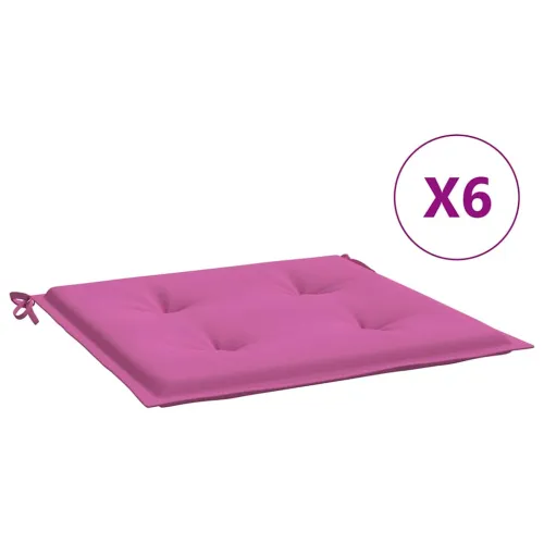 Jastuci za vrtne stolice 6 kom ružičasti 50x50x3 cm od tkanine - Ružičasta 50 x 50 x 3 cm 6 Cijena