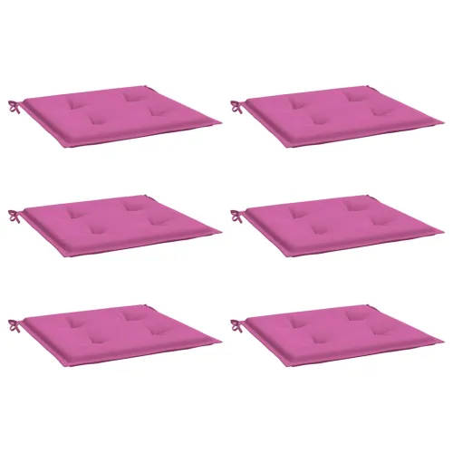 Jastuci za vrtne stolice 6 kom ružičasti 50x50x3 cm od tkanine - Ružičasta 50 x 50 x 3 cm 6 Cijena