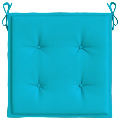 Jastuci za vrtne stolice 2 kom tirkizni 50x50x3 cm od tkanine - Tirkizna 50 x 50 x 3 cm 2 Cijena