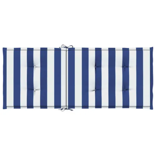 Jastuci za visoku stolicu 2 kom plavo-bijele pruge od tkanine - Plava i bijela 120 x 50 x 3 cm 2 Cijena