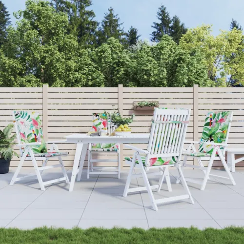 Jastuci za stolicu s visokim naslonom 4 kom višebojni tkanina - Zelena i roza 120 x 50 x 3 cm 4 Cijena