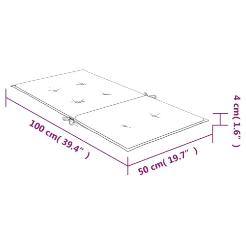 Jastuci za stolicu 4 kom plavo-bijeli prugasti od tkanine - Plava i bijela 100 x 50 x 4 cm 4 Cijena