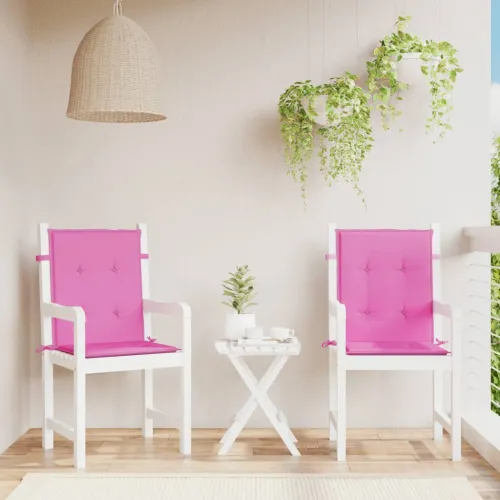 Jastuci za stolicu s niskim naslonom 2 kom ružičasti od tkanine - Ružičasta 100 x 50 x 4 cm 2 Cijena