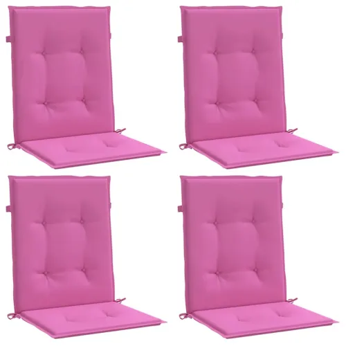 Jastuci za stolicu s niskim naslonom 4 kom ružičasti od tkanine - Ružičasta 100 x 50 x 4 cm 4 Cijena