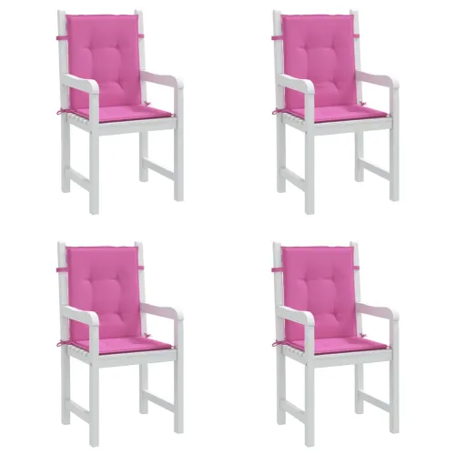Jastuci za stolicu s niskim naslonom 4 kom ružičasti od tkanine - Ružičasta 100 x 50 x 4 cm 4 Cijena