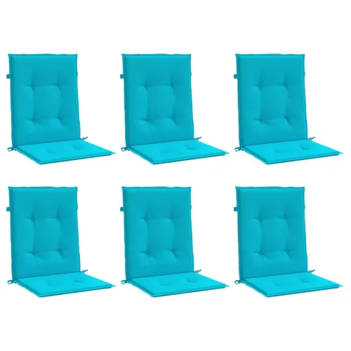 Jastuci za stolicu s niskim naslonom 6 kom tirkizni od tkanine - Tirkizna 100 x 50 x 4 cm 6 Cijena