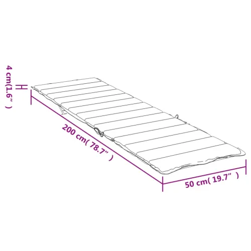Jastuk za ležaljku za sunčanje tirkizni od tkanine Oxford - Tirkizna 200 x 50 x 4 cm 1 Tirkizna Cijena
