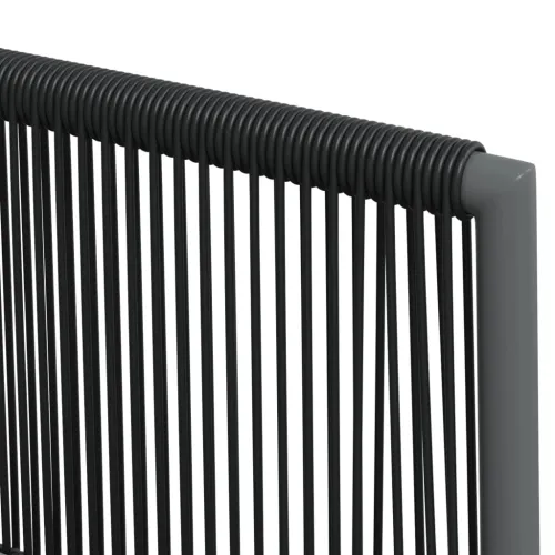 Vrtna garnitura - 3-dijelni vrtni blagovaonski set od poliratana i čelika crni - Dužina stola 80 cm 2 Cijena