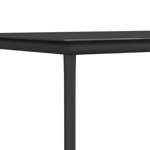 Vrtna garnitura - 5-dijelni vrtni blagovaonski set od poliratana i čelika crni - Dužina stola 80 cm 4 Cijena