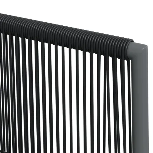 Vrtna garnitura - 5-dijelni vrtni blagovaonski set od poliratana i čelika crni - Dužina stola 80 cm 4 Cijena