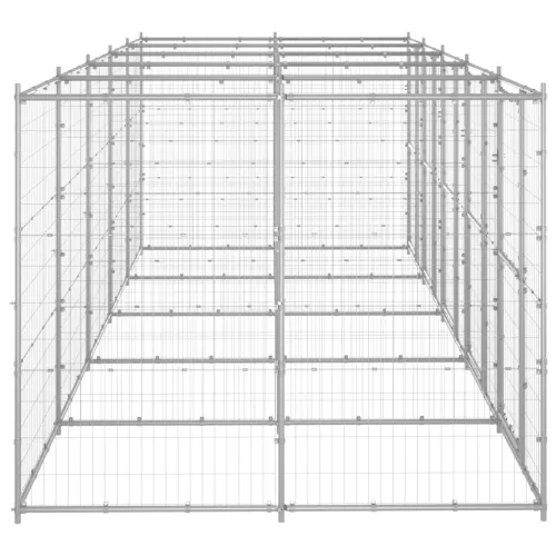 Vanjski kavez za pse od pocinčanog čelika 12,1 m² - Srebrno 550 x 220 x 180 cm 1 Ne Cijena