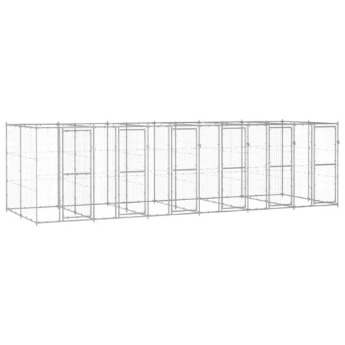 Vanjski kavez za pse od pocinčanog čelika 14,52 m² - Srebrno 660 x 220 x 180 cm 1 Ne Cijena