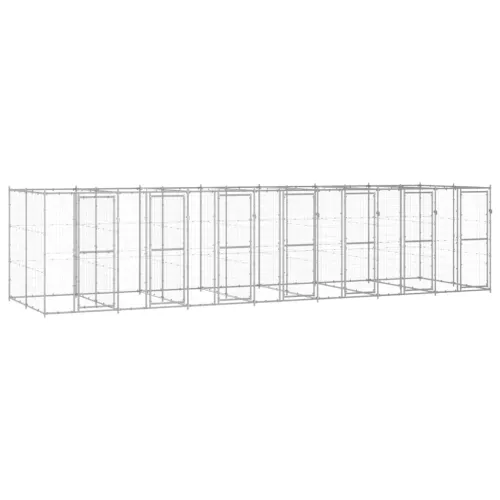 Vanjski kavez za pse od pocinčanog čelika 16,94 m² - Srebrno 770 x 220 x 180 cm 1 Ne Cijena