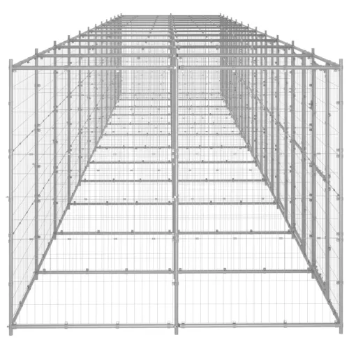 Vanjski kavez za pse od pocinčanog čelika 29,04 m² - Srebrno 1320 x 220 x 180 cm 1 Ne Cijena
