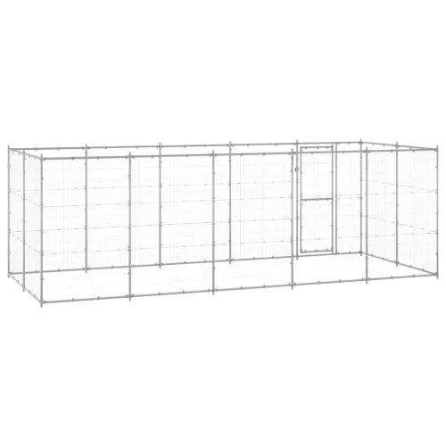 Vanjski kavez za pse od pocinčanog čelika 12,1 m² - Srebrno 550 x 220 x 180 cm 1 Ne Cijena
