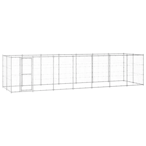 Vanjski kavez za pse od pocinčanog čelika 16,94 m² - Srebrno 770 x 220 x 180 cm 1 Ne Cijena