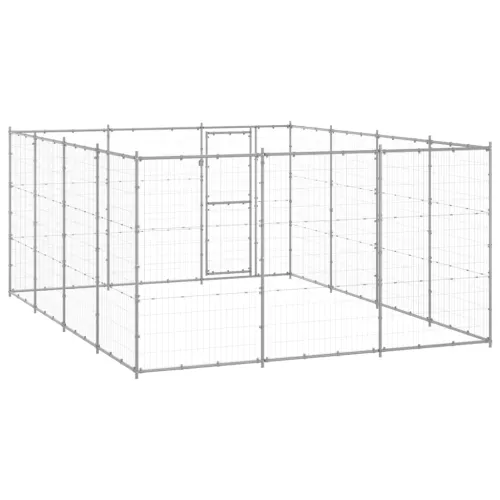 Vanjski kavez za pse od pocinčanog čelika 14,52 m² - Srebrno 330 x 440 x 180 cm 1 Cijena