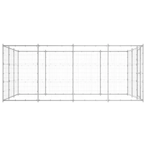Vanjski kavez za pse od pocinčanog čelika 14,52 m² - Srebrno 330 x 440 x 180 cm 1 Cijena
