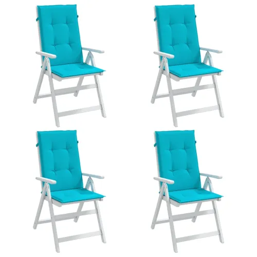 Jastuci za stolicu s visokim naslonom 4 kom tirkizni od tkanine - Tirkizna 120 x 50 x 3 cm 4 Cijena