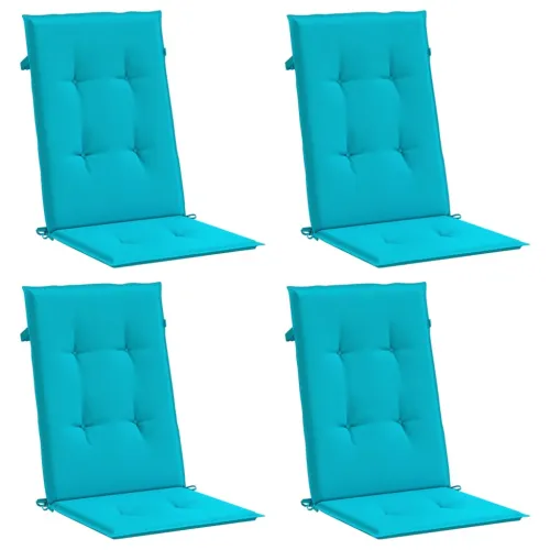 Jastuci za stolicu s visokim naslonom 4 kom tirkizni od tkanine - Tirkizna 120 x 50 x 3 cm 4 Cijena