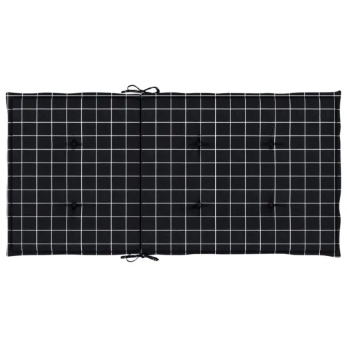 Jastuci za stolicu 2 kom crni karirani od tkanine - Crno i bijelo 100 x 50 x 4 cm 2 Cijena
