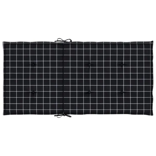 Jastuci za stolicu 4 kom crni karirani od tkanine - Crno-bijelo 100 x 50 x 4 cm 4 Cijena