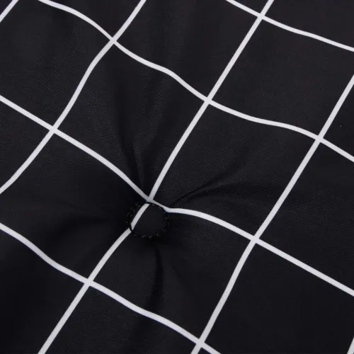 Jastuci za stolicu 4 kom crni karirani od tkanine - Crno-bijelo 100 x 50 x 4 cm 4 Cijena