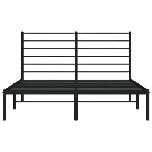 Metalni okvir za krevet s uzglavljem crni 140x200 cm - Crna 140 x 200 cm s uzglavljem Cijena