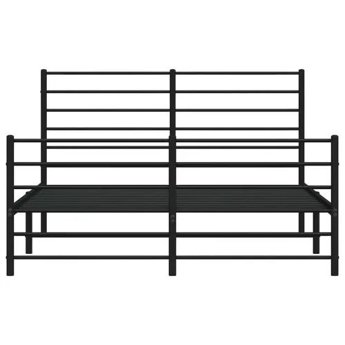 Metalni okvir kreveta uzglavlje i podnožje crni 140x200 cm - Crna 140 x 200 cm s uzglavljem i podnožjem Cijena