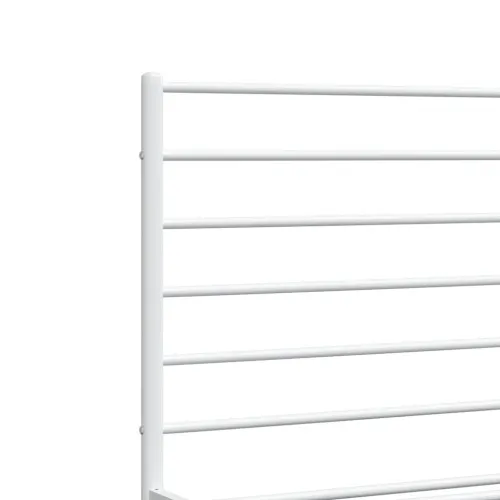 Metalni okvir za krevet s uzglavljem bijeli 135x190 cm - Bijela 135 x 190 cm s uzglavljem Cijena