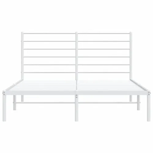 Metalni okvir za krevet s uzglavljem bijeli 135x190 cm - Bijela 135 x 190 cm s uzglavljem Cijena