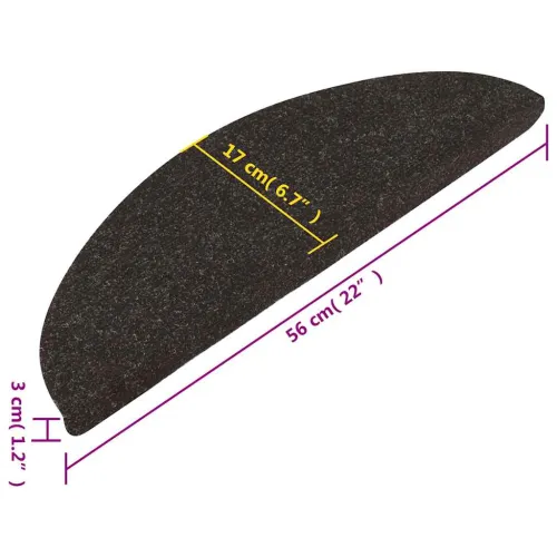 Ljepljivi tepisi za stepenice 10 kom crni 56 x 17 x 3 cm - Crna 56 x 17 x 3 cm 10 Cijena