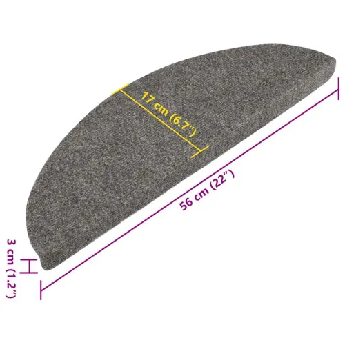 Ljepljivi tepisi za stepenice 10 kom sivi 56 x 17 x 3 cm - Siva 56 x 17 x 3 cm 10 Cijena