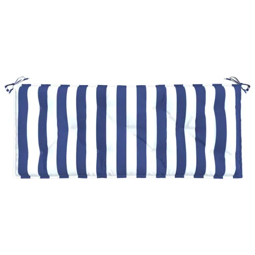 Jastuci za vrtnu klupu 2 kom plavo-bijeli prugasti 120x50x7 cm - Plava i bijela 120 cm Cijena